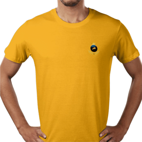 Premium Crown Crew Orpiment T-Shirt Front View with Logo.